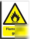 Flammable gas sign-adh.vinyl-200X250MM(wa-007-ae)