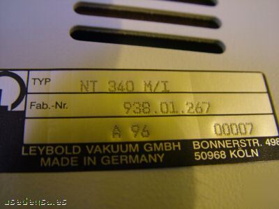 Leybold turbotronik turbopump controller nt 340 m/i