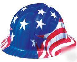 Jackson old glory / us flag full brim hardhat hard hat