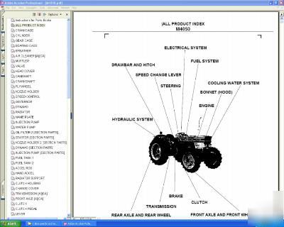 Kubota M4050 2X4 tractor parts manual