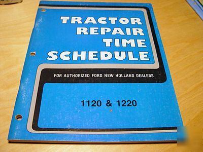 New ford holland 1120 1220 tractor repair time manual
