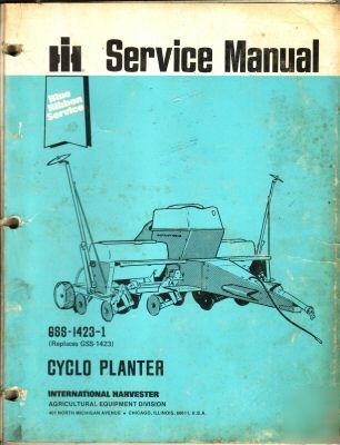 Genuine international cyclo planter service manual