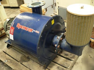 Spencer centrifugal blower 24106B1 500 icfm @ 3.8PSIG