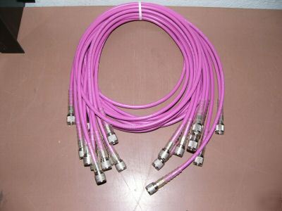 Tnc 75 ohm 48 inch patch cable lot of 10 each