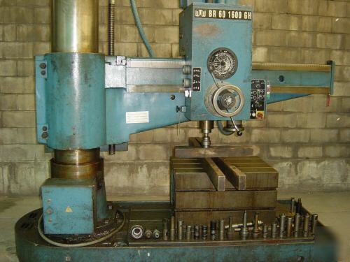 Wmw radial arm drill 5FT model BR60-1600-gh bed 5FTX3FT