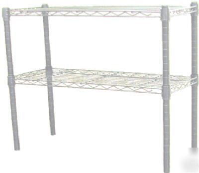 566262 chrome, 4 tier shelf rack, steel frame