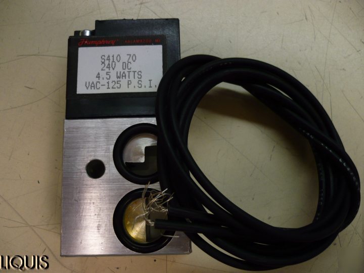 Humphrey S410 solenoid valve 24V 4.5W 125PSI 