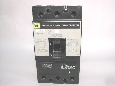 Square d LAL36200 circuit breaker 200A/600V/3P