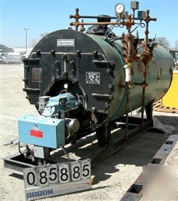 Used: burnham corp 3 pass steam boiler, model 3P-100-50