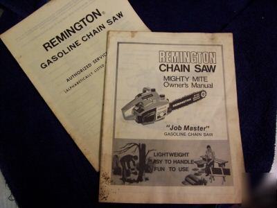 Remington chain saw mighty might oweners manual 1979