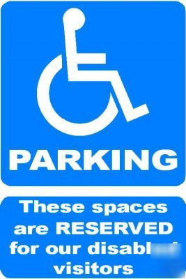 Reserved disabled parking only sign/notice