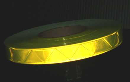 30' neon yellow reflective sew on tape-choice