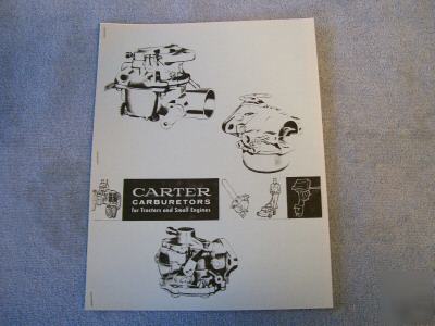 Carter carburetor service manuals 3 different