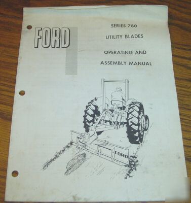 Ford 2000-4000 tractor 780 blade operator's manual book