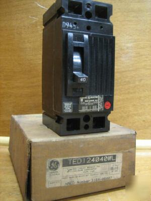 New ge general electric breaker TED124040WL 40AMP a 40A 
