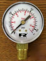 New lot of 5 each pressure gauges, 0-150 psi in box 