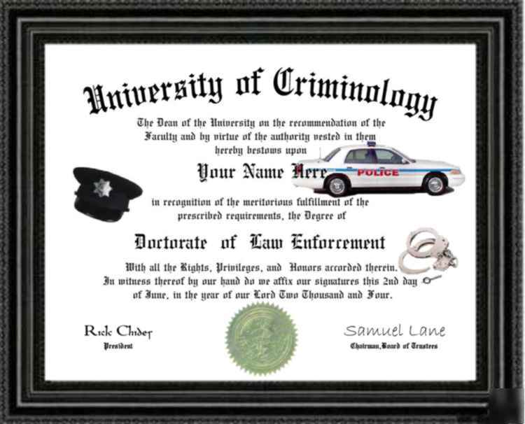 Police diploma ~ personalized custom degree