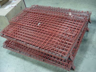 Wire cages - 2 included in this sale - red wire