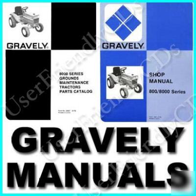 Gravely 8000 tractor service manual owner parts manuals