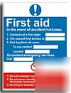 First aid-instructions sign-a.vinyl-200X250MM(mu-034-ae