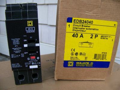New square d EDB24040 2POLE 40AMP 480V circuit breaker 