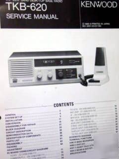 Service manual, kenwood, tkb-620, vhf base radio