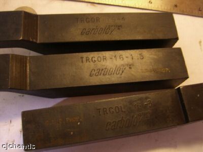 *lot 3 pc* carboloy trgor cutting insert tool holder 1