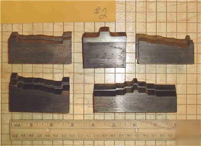 10 shaper moulder corragated pattern knives (lot 2)