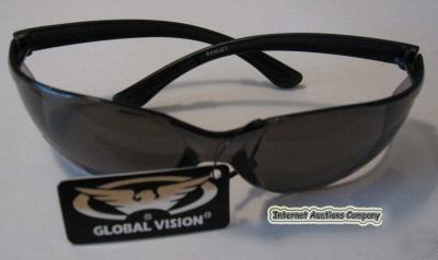 Ramjet safety glasses global vision black/smoked lens