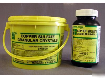 Copper sulfate granular crystals 99%PENTAHYDRATE1LB jar