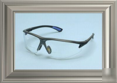 Elvex RX300 bifocal safety glasses, +1.5 diopter, clear