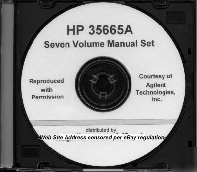 Agilent hp 35665A operation reference manual + six more