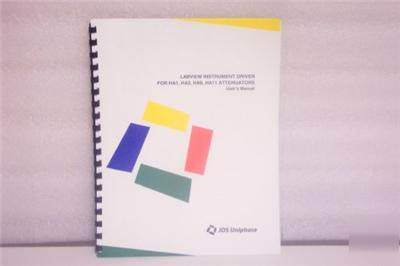 Jds uniphase labview instrument driver user's manual