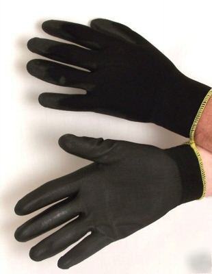 144 prs pu coated nylon shell work gloves size 19807 m