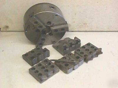 6 Â¼ inch a 5 3 jaw lathe chuck with 6 sets of jaws