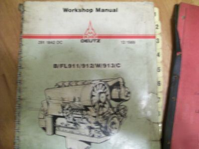 Duetz engine repair and parts manuals