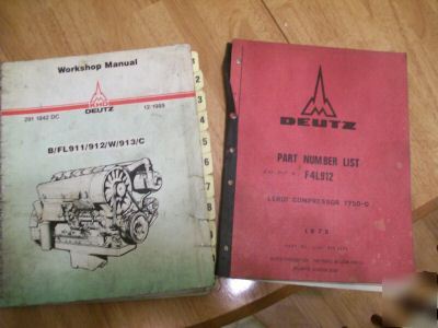 Duetz engine repair and parts manuals