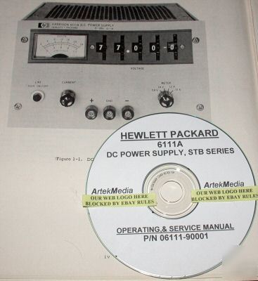 Hp 6111A power supply operator & service manual
