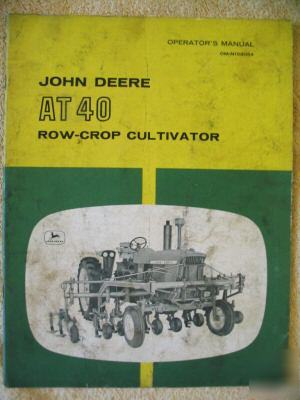 John deere AT40 at 40 cultivator operator manual