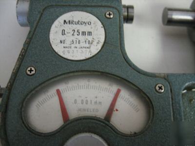 Mitutoyo mdl 510-101 indicating micrometer 0-25MM .001