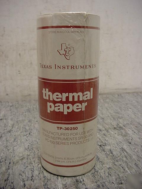 New texas instruments tp - 30250 thermal paper * *