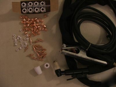 Plasma cutter torch + 90 consumables + ground cable pri