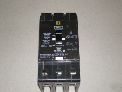 Square d EDB34080 80AMP 3POLE 480V circuit breaker