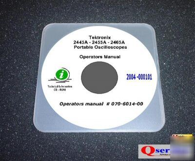Tektronix tek 2465A operators + gpib manuals cd