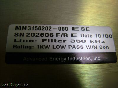 Ae advanced energy 1KW low pass filter 3150202-000E