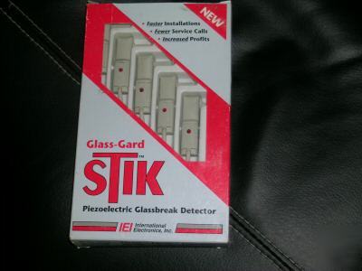 Iei 735L glass-gard stik glassbreak detector box of 4