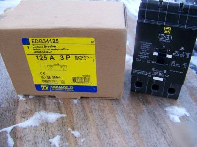 New square d EDB34125 3POLE 125AMP 480V circuit breaker 