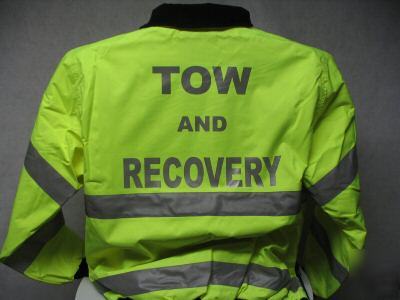 Tow and recovery reflective jacket, tow truck, tow, 2X