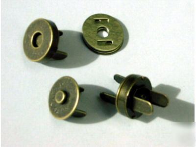 14MM magnetic purse snap antique brass 200SETS MSO14-ab