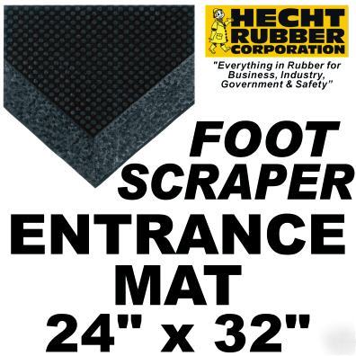 New 24 x 32 rubber foot scraper entrance mat office